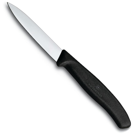 Swiss Army Brands 2024 Kitchen Swiss Classic Paring 30.25In Straight, Spear Point Blade, 5/8In Width At Handle Black VIC-6.7603